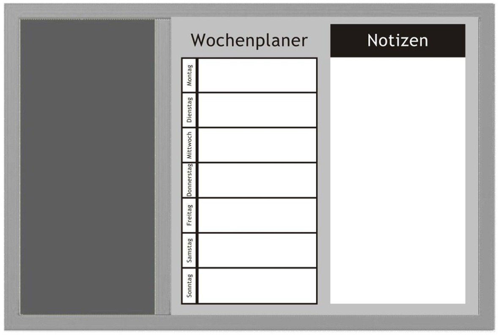 Дошка для нотаток Zeller Wochenplaner 3 в 1 60 x 40 см (4003368115535) - зображення 1