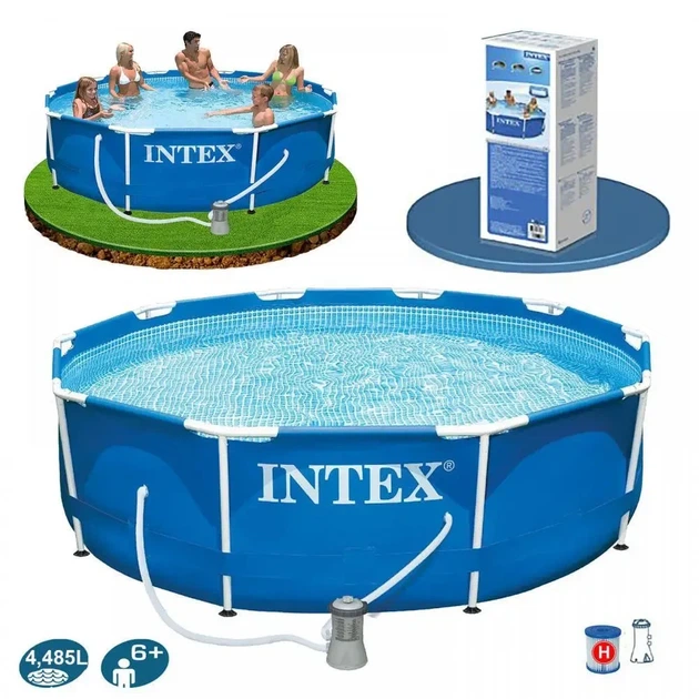 Каркасный круглый бассейн Intex с фильтр-насосом 305х76 см 4485 л (ВР28202) - изображение 2