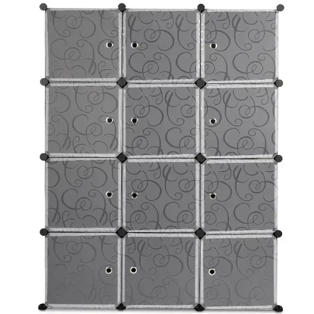 Складна пластикова шафа Storage Cube Cabinet МР 312-62А Чорний - зображення 2