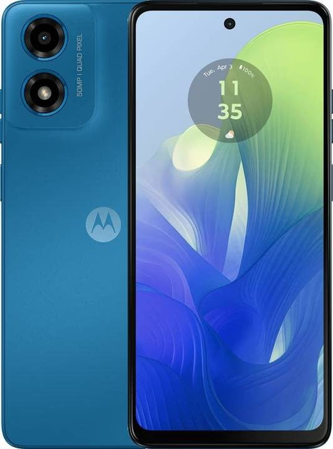 Мобільний телефон Motorola Moto G04s 4/64GB Satin Blue (PB360017SE) - зображення 1