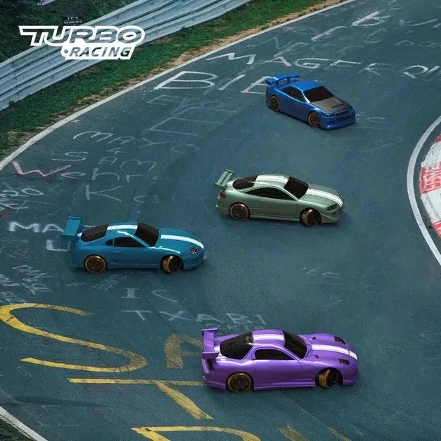 Мини дрифт машинка на радиоуправлении Turbo Racing C61 RC 1/76