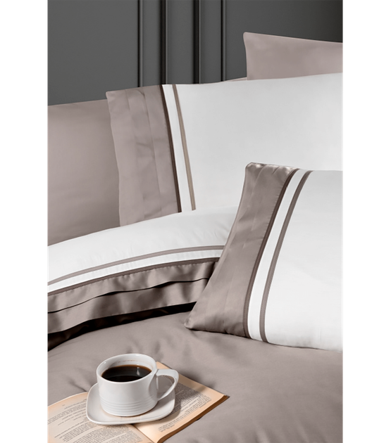 Комплект постельного белья Deluxe Satin First Choice - First Choice - DLX-626 Groovy Mink - Евро - Светло-коричневый - Фото 2 Комплект постельного белья Deluxe Satin First Choice - First Choice - DLX-626 Groovy Mink - Евро - Светло-коричневый - изображение 2