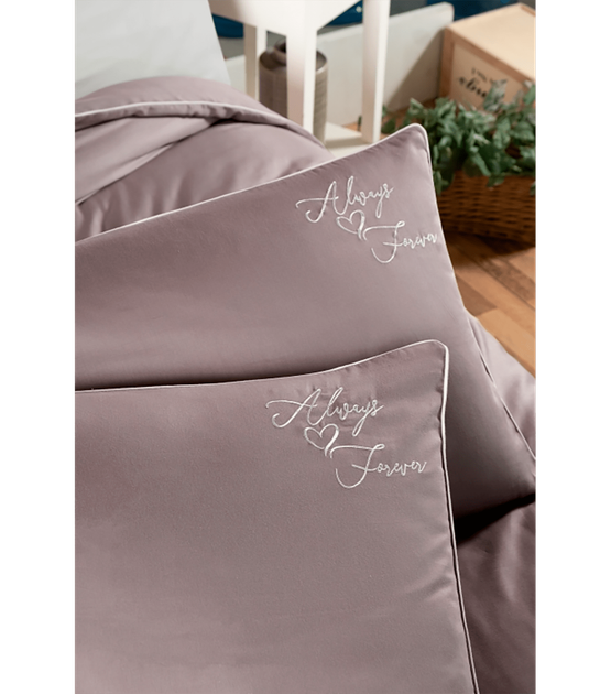 Комплект постельного белья Deluxe Satin First Choice - First Choice - DLX-611 Timeless Lilac - Евро - Светло-коричневый - изображение 2
