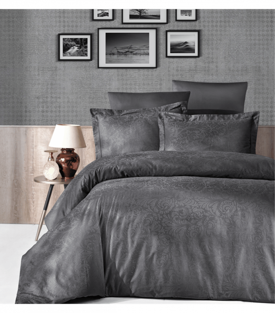 Комплект постельного белья Jacquard Satin Dark Series First Choice - First Choice - JS-16 TECNA ANTHRACİTE - Евро - Темно-серый - Фото 1 Комплект постельного белья Jacquard Satin Dark Series First Choice - First Choice - JS-16 TECNA ANTHRACİTE - Евро - Темно-серый - изображение 1