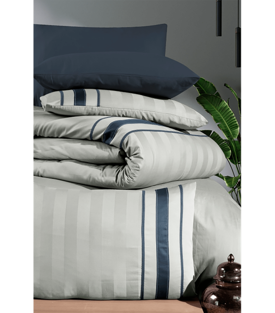 Комплект постельного белья Deluxe Satin First Choice - First Choice - DLX-247 Artwel Silver - Евро - Светло-серый - изображение 2