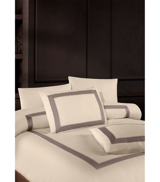 Комплект постільної білизни Deluxe Satin First Choice - First Choice - DLX-751 Belezza Cappuccino - Євро - Капучіно - зображення 2