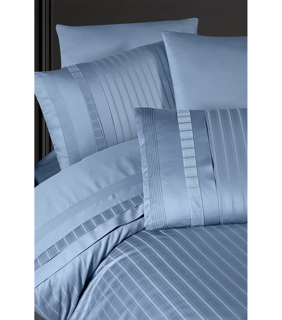Комплект постельного белья Deluxe Satin First Choice - First Choice - DLX-78 New Trend Dusty Blue - Евро - Светло-голубой - изображение 2