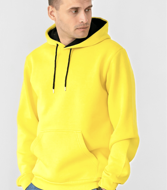 Однотонное мужское худи - HECTOR - 30180 - XXL - Желтый - Фото 1 Однотонное мужское худи - HECTOR - 30180 - XXL - Желтый - изображение 1