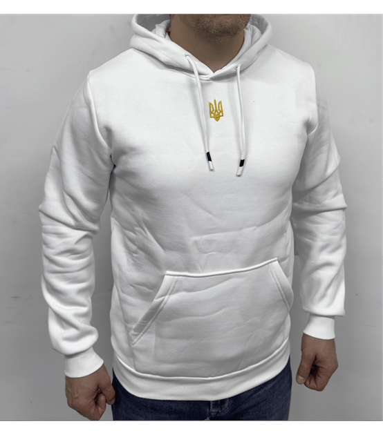 Тепле чоловіче худі Тризуб - HECTOR - 30158 - XL - Білий - Фото 1 Тепле чоловіче худі Тризуб - HECTOR - 30158 - XL - Білий - зображення 1