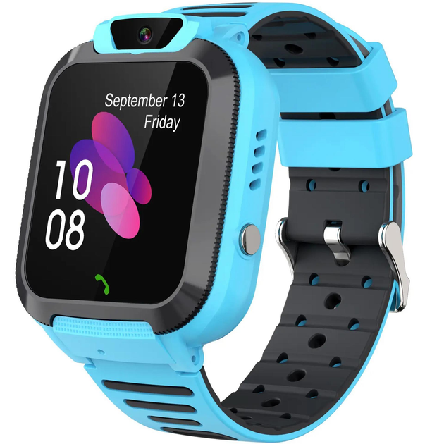 Детские умные смарт часы c GPS Smart baby watch Q20 с камерой прослушкой сим картой Голубой - изображение 1