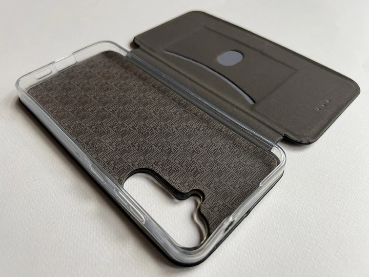 Захисний чохол-книжка Baseus для Samsung Galaxy S24 Plus чорний, з матової штучної шкіри зі слотами для карт - зображення 7