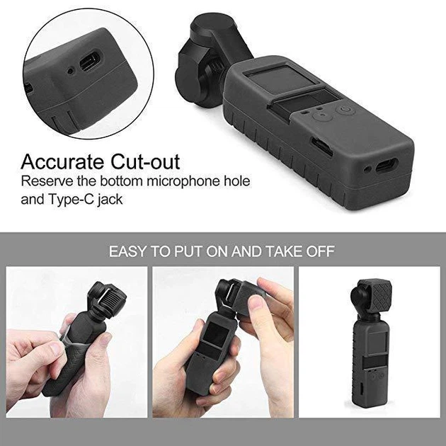 Силіконовий чохол для камери і кришка ковпачок для DJI Osmo Pocket - червоний (код XT-533) - Фото 6 Силіконовий чохол для камери і кришка ковпачок для DJI Osmo Pocket - червоний (код XT-533) - зображення 6