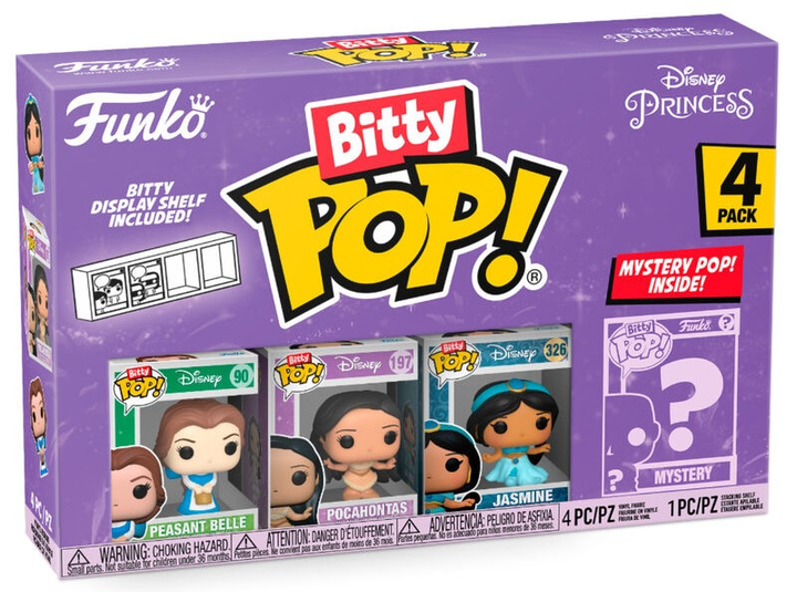 Zestaw figurek-niespodzianek Funko Bitty Pop Disney Księżniczki Belle 2.2 cm 4 szt (889698730280) - obraz 2