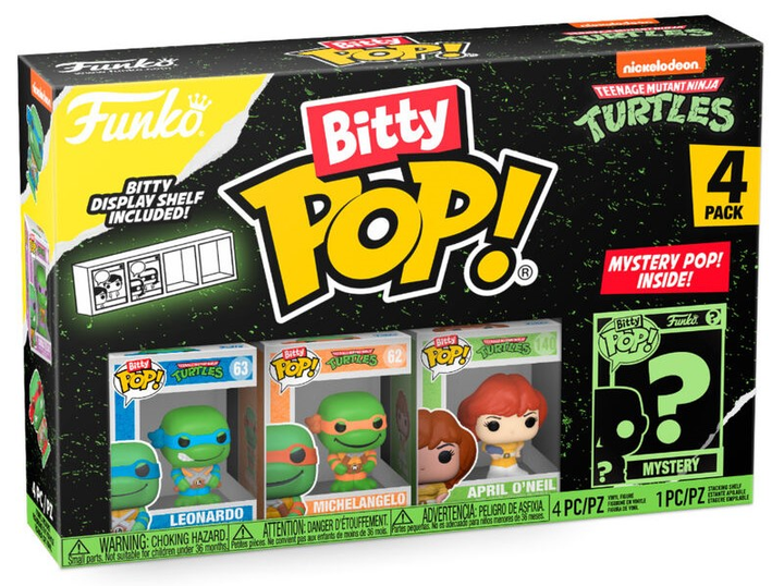 Zestaw figurek-niespodzianek Funko Bitty Pop Turtles Teenage Mutant Ninja Leonardo 2.2 cm4 szt (889698715072) - obraz 2