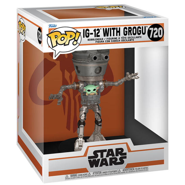 Фігурка Funko POP Deluxe Star Wars Мандалорієць IG-12 з Грогу 16 см (889698800013) - зображення 1