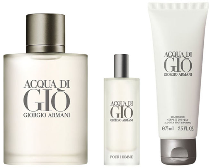 Zestaw prezentowy męski Giorgio Armani Acqua Di Gio Woda toaletowa 100 ml + Woda toaletowa 15 ml + Szampon 75 ml (3614273877589) - obraz 2