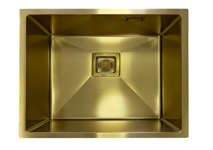 Кухонне миття з нержавіючої сталі Quadro 53 Celldecor Nano Gold - зображення 4
