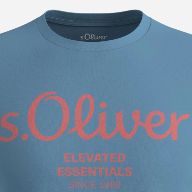 Koszulka męska bawełniana s.Oliver 10.3.16.12.130.2162236-54D1 5XL Błękitna (4099976811709) - obraz 4