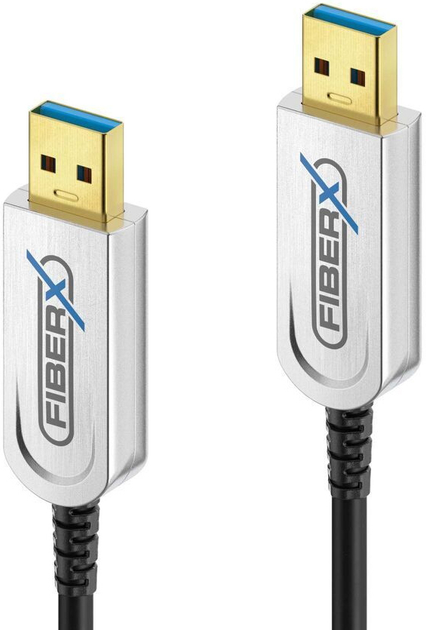 Kabel PureLink Fiber USB-A - USB-A 3.2, 7.5 m Silver (FX-I640-007) - obraz 1