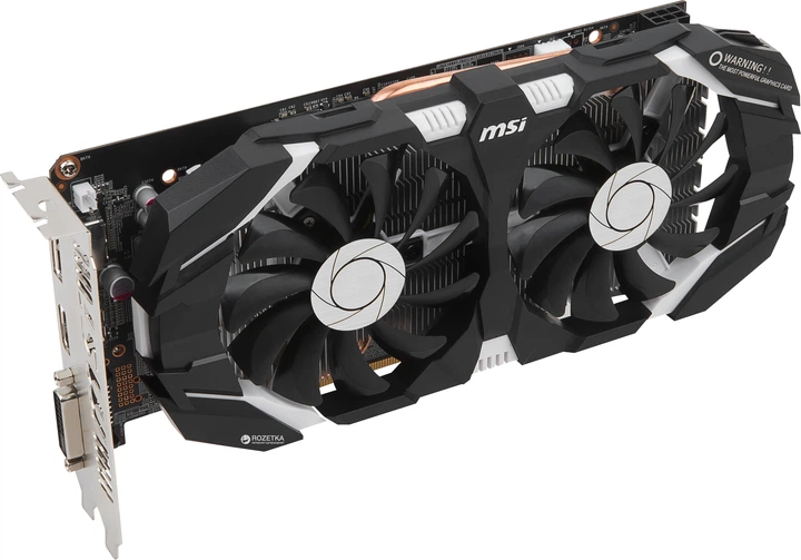 Видеокарта MSI PCI-Ex GeForce GTX 1060 OC 6GB GDDR5 (192bit) (1544