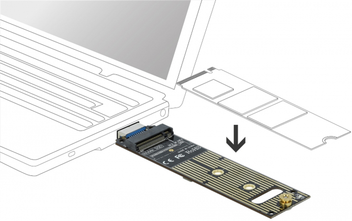 Адаптер Delock M.2 NVMe PCIe SSD - USB 3.1 Gen 2 (4043619640690) - зображення 3