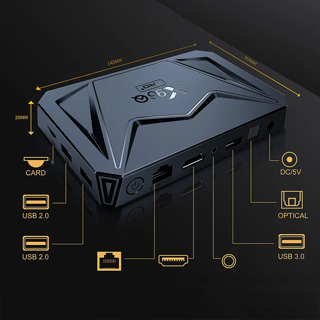 Смарт Приставка X96Q Pro+ Plus 4/64 (H728) Android 14.0 Голосовий Пульт - зображення 7
