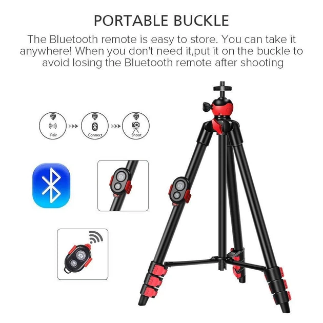 Штатив ZOMEI для фотоаппаратов, камер, телефонов - T60 + крепление и Bluetooth пульт для телефона - изображение 3