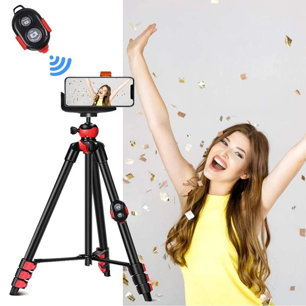 Штатив ZOMEI для фотоаппаратов, камер, телефонов - T60 + крепление и Bluetooth пульт для телефона - изображение 6