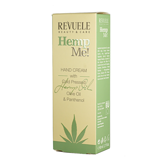 Крем для рук з олією насіння коноплі Revuele Hemp Me пом'якшуючий, 80 мл - изображение 3
