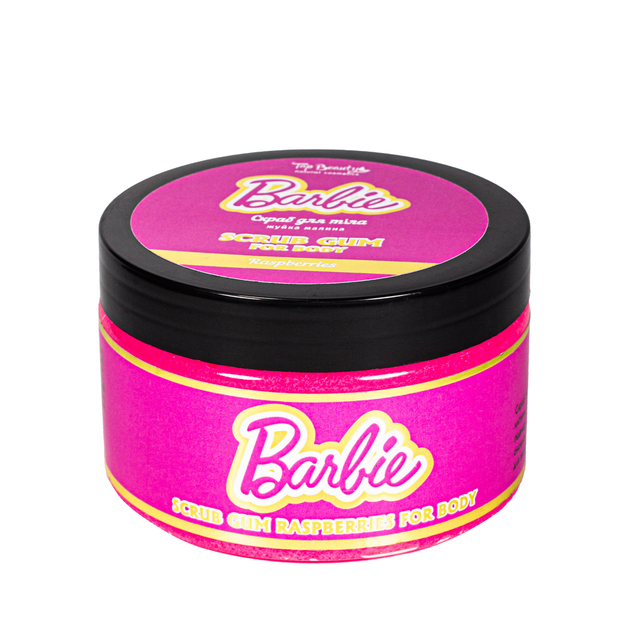 Cкраб жуйка для тіла Top Beauty Barbie з ароматом малини, 250 мл - изображение 4