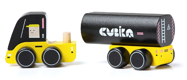 Drewniana zabawka Cubika Ciężarówka cysterna (4823056515528) - obraz 4
