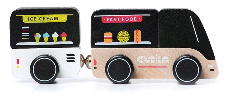 Drewniana zabawka Cubika Food truck (4823056515542) - obraz 3