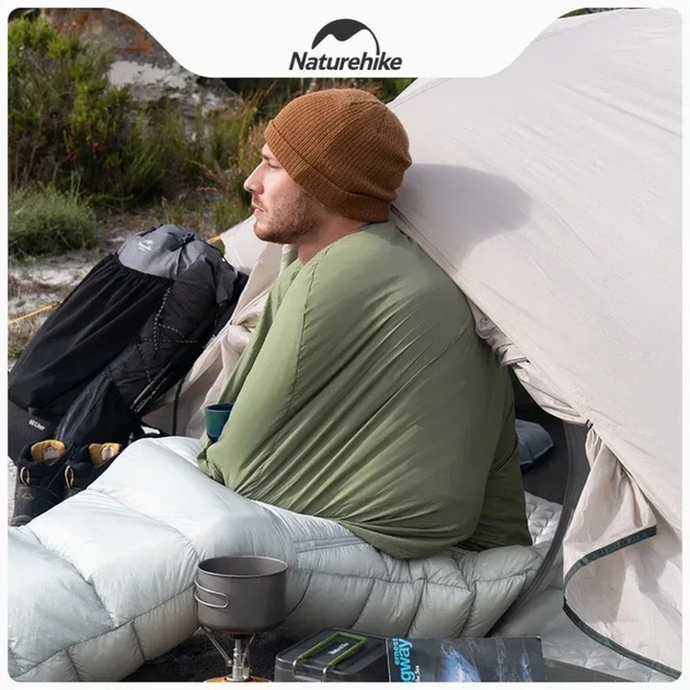 Підкладка для спального мішка Naturehike CNH22SD016, нейлон, сіро-блакитна - изображение 4