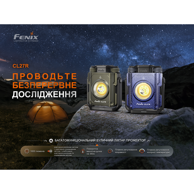 Фонарь прожектор Fenix CL27R зеленый - изображение 6