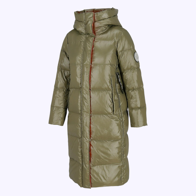 Kurtka puchowa damska zimowa PERSO BLH220022FX 2XL Khaki (5905080201543) - obraz 7