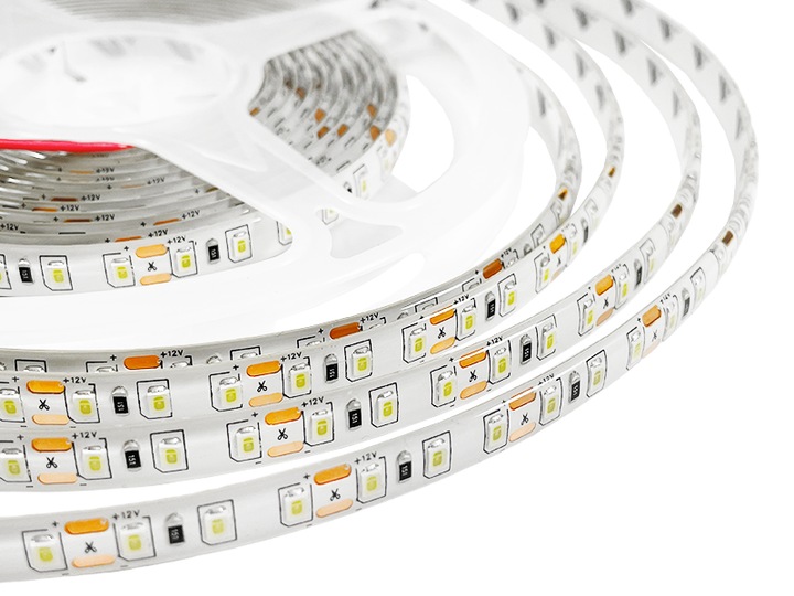 Світлодіодна стрічка 1 м MTK SMD3528 120 LED 12В 9.6Вт IP65 холодний білий (MTK-600W-F-SMD3528-12) - зображення 3