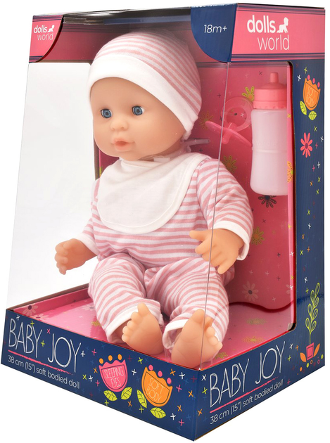 Лялька Dolls World Baby Joy одягнена в рожевий колір 38 см (5018621783122) - зображення 1