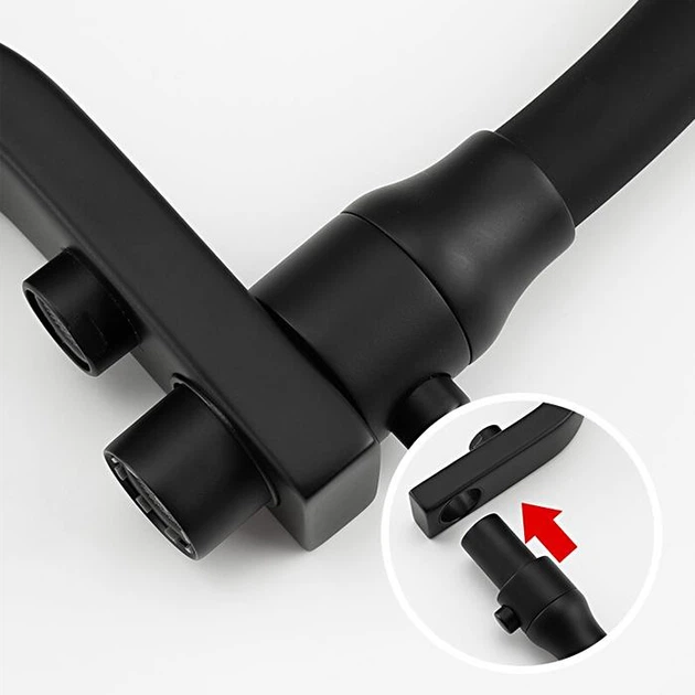 Смеситель для кухни на две воды GAPPO G4317-6 черный - изображение 7