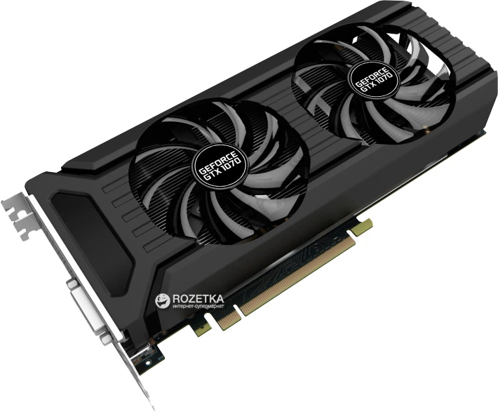 Видеокарта Palit PCI-Ex GeForce GTX 1070 Dual 8GB GDDR5 (256bit
