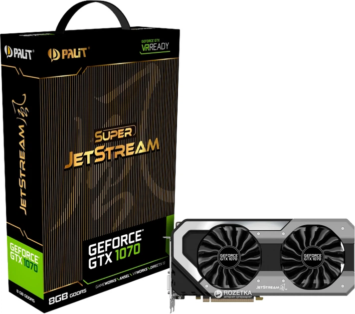 Видеокарта Palit PCI-Ex GeForce GTX 1070 Super Jetstream 8GB GDDR5