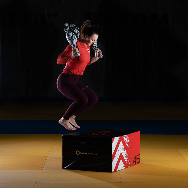 Bułgarska torba treningowa HMS WBF20 20 kg Czarno-szara (5907695518788) - obraz 7