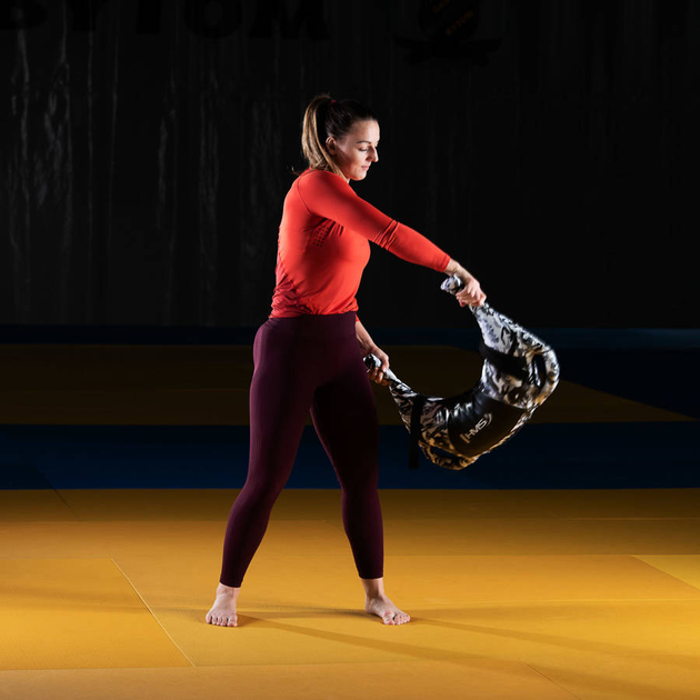 Bułgarska torba treningowa HMS WBF20 20 kg Czarno-szara (5907695518788) - obraz 8