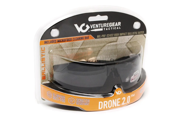 Защитные очки Venture Gear Tactical Drone 2.0 Green (gray) Anti-Fog серые в зеленой оправе - изображение 2