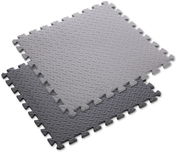 Набір захисних килимків HMS MP12 під обладнання 60 x 60 x 1.2 см 9 шт. Light Grey (5907695592016) - зображення 4