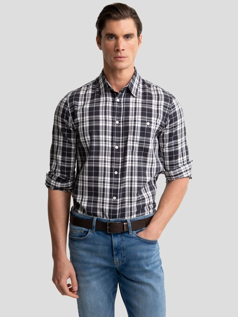 Сорочка бавовняна чоловіча Big Star Dakito 903 2XL Сіра (5900714832803) - зображення 1