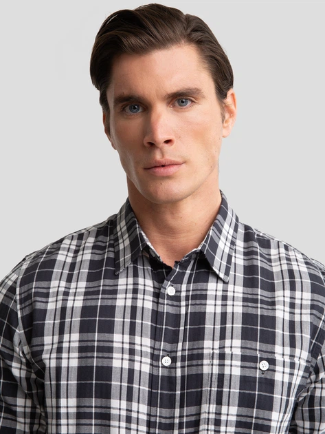 Сорочка бавовняна чоловіча Big Star Dakito 903 2XL Сіра (5900714832803) - зображення 5