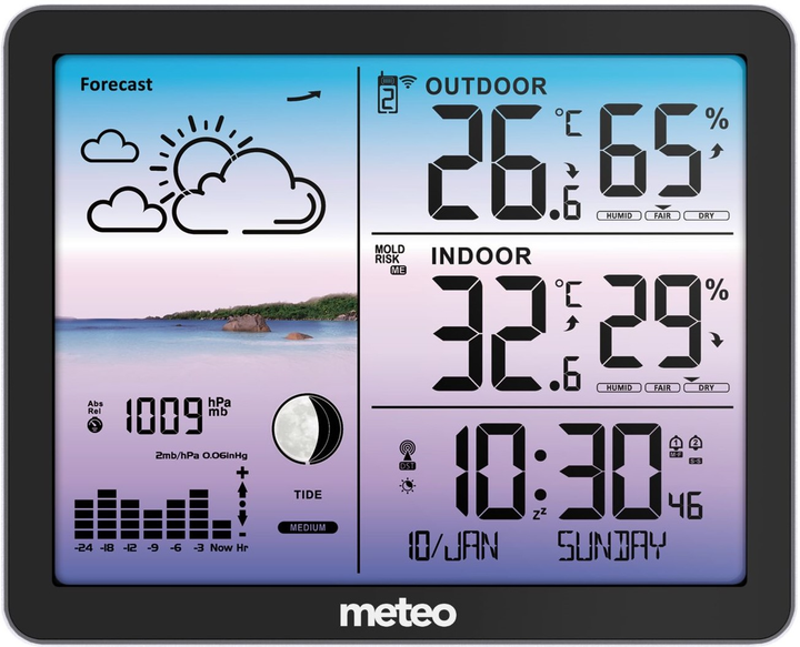 Stacja pogodowa Meteo SP107 Black (05SP107C) - obraz 2