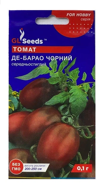Насіння томат Де-барао чорний 0,1г, GL Seeds - Фото 1 Насіння томат Де-барао чорний 0,1г, GL Seeds - изображение 1