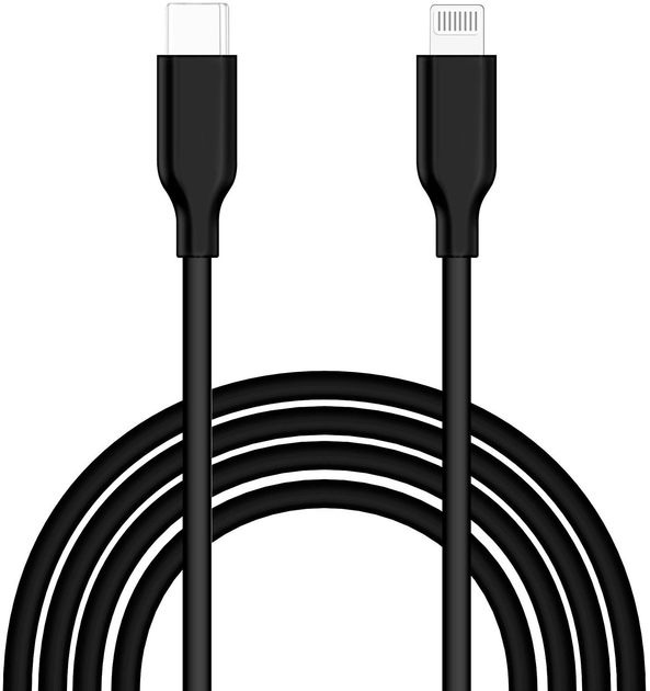 Кабель alkaya Speed Flex USB-C - Lightning 15W 1m Black (CL-60009) - зображення 1