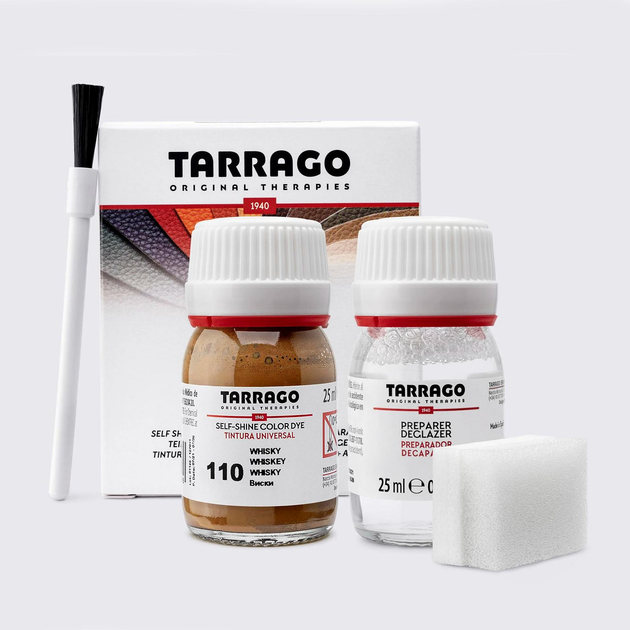 Краска для кожи с очистителем Tarrago Color Dye 2 флакона по 25 мл ...